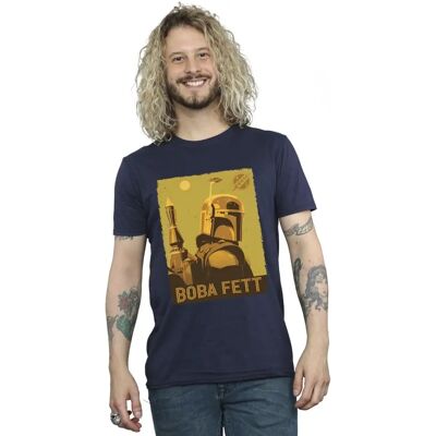 Absolute Cult Star Wars Boba Fett Planetary Stare Navy Blue XXL - T-Shirt Absolute Cult Star Wars Boba Fett Planetary Stare Navy Blue XXL - T-Shirt
