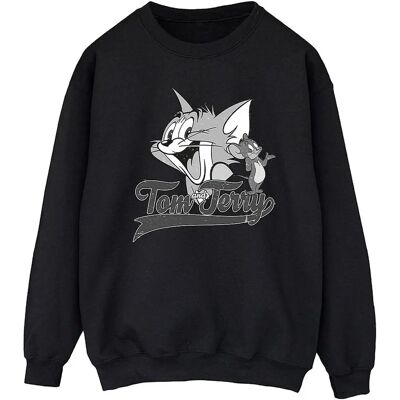 Absolute Cult Tom And Jerry Herren Graustufen Quadratisches Sweatshirt - Pullover Absolute Cult Tom And Jerry Herren Graustufen Quadratisches Sweatshirt - Pullover