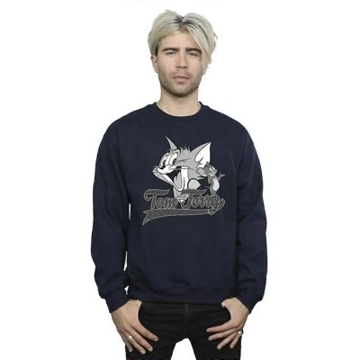 Absolute Cult Tom And Jerry Herren Graustufen Quadratisches Sweatshirt - Pullover Absolute Cult Tom And Jerry Herren Graustufen Quadratisches Sweatshirt - Pullover