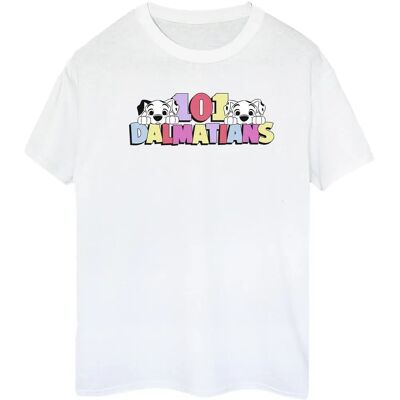 Absolute Cult Disney 101 Dalmatians White Boyfriend Fit T-Shirt Absolute Cult Disney 101 Dalmatians White Boyfriend Fit T-Shirt