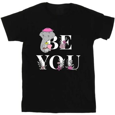Disney Meisjes Dumbo Be You Navy Blue T-Shirt - Kinder katoenen top Disney Meisjes Dumbo Be You Navy Blue T-Shirt - Kinder katoenen top