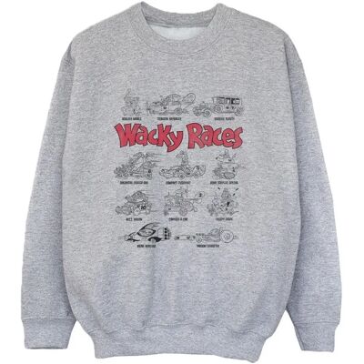 Felpa Wacky Races per ragazzi - Grigia sport - 12-13 anni Felpa Wacky Races per ragazzi - Grigia sport - 12-13 anni