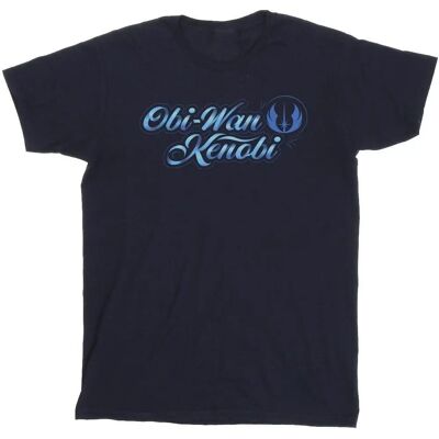 Absolute Cult - Obi-Wan Kenobi Ribbon Font - Navy Blau Absolute Cult - Obi-Wan Kenobi Ribbon Font - Navy Blau