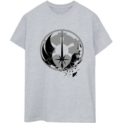 Absolute Cult Star Wars Obi-Wan Kenobi Fractured Logos Boyfriend Fit T-Shirt - T-Shirt Absolute Cult Star Wars Obi-Wan Kenobi Fractured Logos Boyfriend Fit T-Shirt - T-Shirt