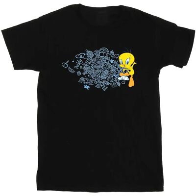 Absolute Cult Looney Tunes Tweety Schwarzes T-Shirt - Herren ACME Doodles Absolute Cult Looney Tunes Tweety Schwarzes T-Shirt - Herren ACME Doodles