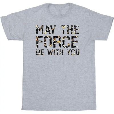 Absolute Cult - Star Wars May The Force - Sport Grau - T-Shirt Absolute Cult - Star Wars May The Force - Sport Grau - T-Shirt