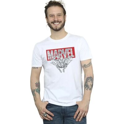 Absolute Cult Marvel Spider Man Logo Rotes T-Shirt für Herren Absolute Cult Marvel Spider Man Logo Rotes T-Shirt für Herren