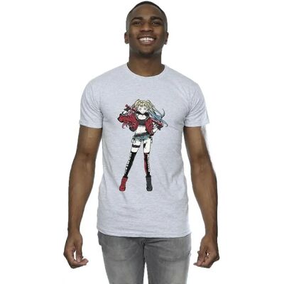 DC Comics Harley Quinn Slim Fit T-Shirt Sport Grey DC Comics Harley Quinn Slim Fit T-Shirt Sport Grey