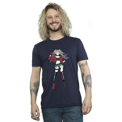 Absolute Cult DC Comics Harley Quinn Navy Blue T-Shirt Absolute Cult DC Comics Harley Quinn Navy Blue T-Shirt
