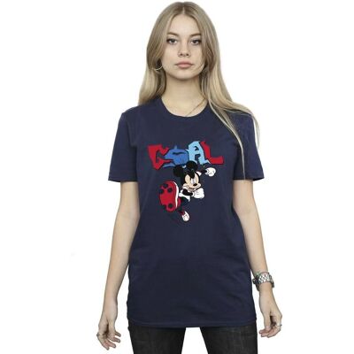 Maglietta Mickey Mouse Goal Striker di Disney Blu Navy - T-Shirt Maglietta Mickey Mouse Goal Striker di Disney Blu Navy - T-Shirt