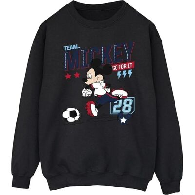 Absolute Cult Disney - Mickey Mouse Team Mickey Football Sweatshirt - Schwarz - Small - Sweatshirt Absolute Cult Disney - Mickey Mouse Team Mickey Football Sweatshirt - Schwarz - Small - Sweatshirt