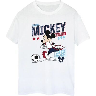 Disney Mickey Mouse Vrouwen Boyfriend T-Shirt Wit Disney Mickey Mouse Vrouwen Boyfriend T-Shirt Wit