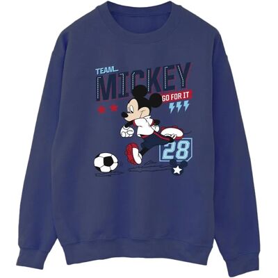 Disney Mickey Mouse Fußball Sweatshirt - Damen Navy Blau Disney Mickey Mouse Fußball Sweatshirt - Damen Navy Blau