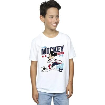 Disney Mickey Mouse Voetbal T-Shirt - Wit - Jongens 5-6 Jaar Disney Mickey Mouse Voetbal T-Shirt - Wit - Jongens 5-6 Jaar