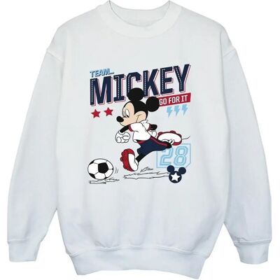 Absolute Cult Disney - Mickey Mouse Team Mickey Football - Bianco - 12-13 anni - sweatshirt Absolute Cult Disney - Mickey Mouse Team Mickey Football - Bianco - 12-13 anni - sweatshirt