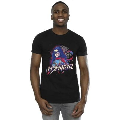 Absolute Cult Marvel Ms Marvel Gesicht Fade T-Shirt - Schwarz - Medium Absolute Cult Marvel Ms Marvel Gesicht Fade T-Shirt - Schwarz - Medium