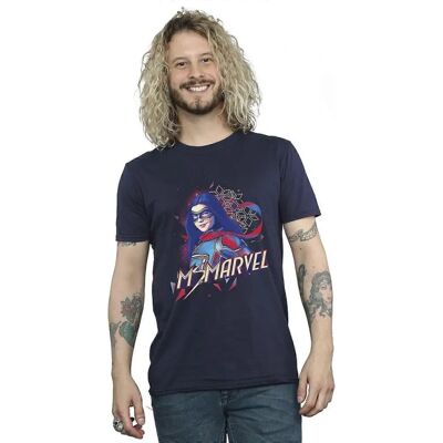 T-shirt con sfumatura del volto Marvel Ms Marvel - Blu navy T-shirt con sfumatura del volto Marvel Ms Marvel - Blu navy
