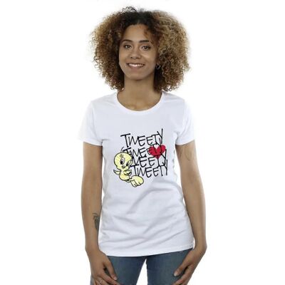 T-Shirt Donna Cuore d'Amore Tweety Bianco T-Shirt Donna Cuore d'Amore Tweety Bianco