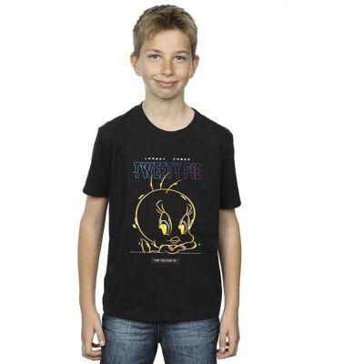 Maglietta Tweety Glitch Nera di Absolute Cult Looney Tunes - Bambini Maglietta Tweety Glitch Nera di Absolute Cult Looney Tunes - Bambini