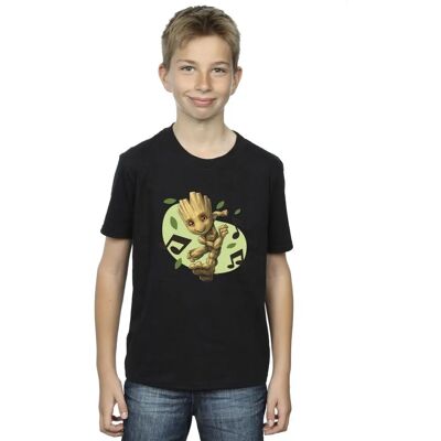 T-shirt Note Musicali Groot Marvel - Giovani Nero T-shirt Note Musicali Groot Marvel - Giovani Nero