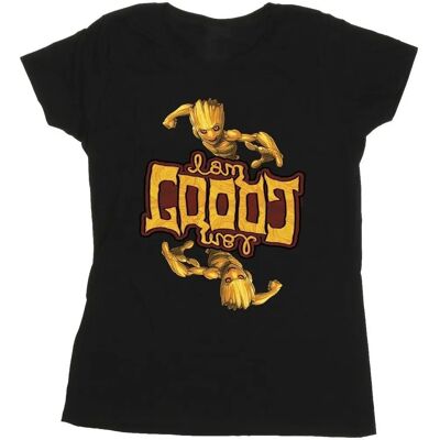 Marvel Groot Inverted Grain Black T-Shirt - Women Marvel Groot Inverted Grain Black T-Shirt - Women