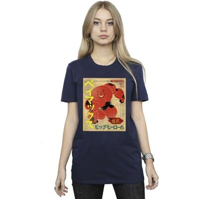 Disney Big Hero 6 Baymax Navy Blue Boyfriend T-Shirt Disney Big Hero 6 Baymax Navy Blue Boyfriend T-Shirt