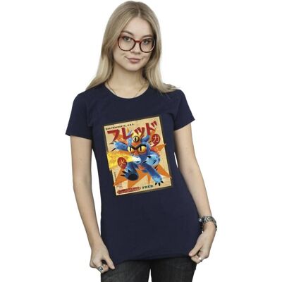 Absolute Cult Disney Women's Big Hero 6 Baymax Fred Navy Blue T-Shirt Absolute Cult Disney Women's Big Hero 6 Baymax Fred Navy Blue T-Shirt