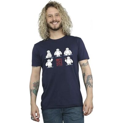 Disney Big Hero 6 Baymax Navy Blauw Slim Fit T-Shirt Disney Big Hero 6 Baymax Navy Blauw Slim Fit T-Shirt