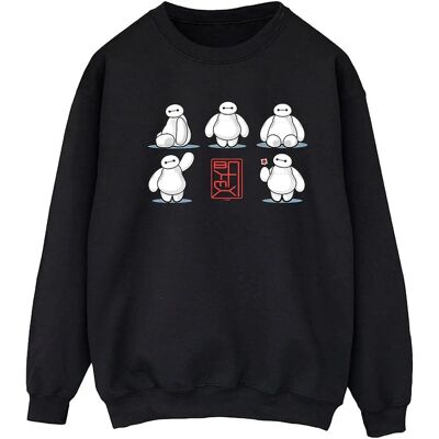 Disney Baymax Big Hero 6 Women's Sweatshirt - Black Disney Baymax Big Hero 6 Women's Sweatshirt - Black