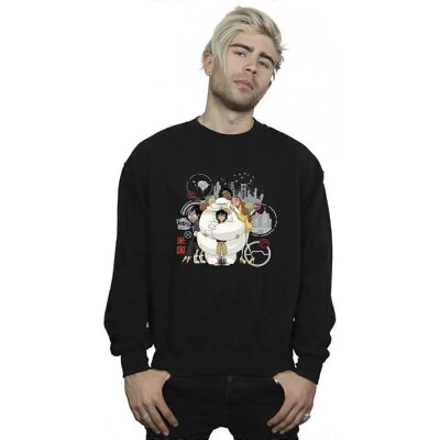 Absolute Cult Disney Big Hero 6 Baymax Gruppen Umarmung Sweatshirt - Sweatshirt Absolute Cult Disney Big Hero 6 Baymax Gruppen Umarmung Sweatshirt - Sweatshirt