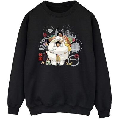 Absolute Cult Disney Big Hero 6 Baymax Gruppen Umarmung Sweatshirt - Sweatshirt Absolute Cult Disney Big Hero 6 Baymax Gruppen Umarmung Sweatshirt - Sweatshirt