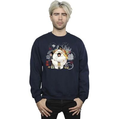 Absolute Cult Disney Big Hero 6 Baymax Dunkelblau X-Large - Sweatshirt Absolute Cult Disney Big Hero 6 Baymax Dunkelblau X-Large - Sweatshirt