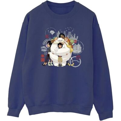 Absolute Cult Disney Baymax Big Hero 6 Navy Blue Sweatshirt - Women Absolute Cult Disney Baymax Big Hero 6 Navy Blue Sweatshirt - Women