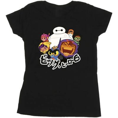 Absolute Cult Disney Big Hero 6 Baymax Group Manga T-Shirt - Black Absolute Cult Disney Big Hero 6 Baymax Group Manga T-Shirt - Black