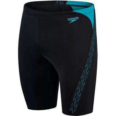 Speedo HyperBoom Splice Simning Jammer - Svart / Blå - Pojkar UK 26 Speedo HyperBoom Splice Simning Jammer - Svart / Blå - Pojkar UK 26