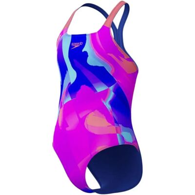 Speedo Cobalt Pop Maillot Digital Powerback Enfant - Publicité Speedo Cobalt Pop Maillot Digital Powerback Enfant - Publicité