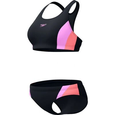 Speedo - Colourblock Splice 2PC 2.0 - Schwarz - Bikini Speedo - Colourblock Splice 2PC 2.0 - Schwarz - Bikini