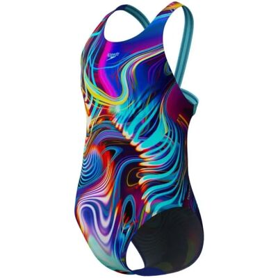 Maillot de bain Digital Allover Leaderback Speedo pour filles - Bleu/Multicolore - Maillots de bain pour enfants - Publicité Maillot de bain Digital Allover Leaderback Speedo pour filles - Bleu/Multicolore - Maillots de bain pour enfants - Publicité