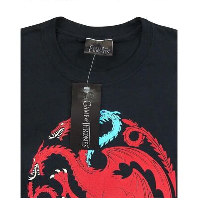 Game of Thrones Black Ice and Fire Dragons T-Shirt - T-Shirt Game of Thrones Black Ice and Fire Dragons T-Shirt - T-Shirt