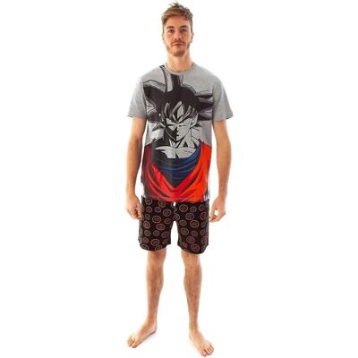 Dragon Ball Z Mens Goku Shorts Pajama Set - Short-Sleeved Dragon Ball Z Mens Goku Shorts Pajama Set - Short-Sleeved
