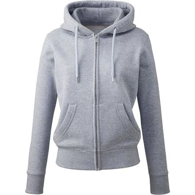 Anthem UTPC4503 Organic Full Zip Hoodie Grey Marl - Hoodie Anthem UTPC4503 Organic Full Zip Hoodie Grey Marl - Hoodie