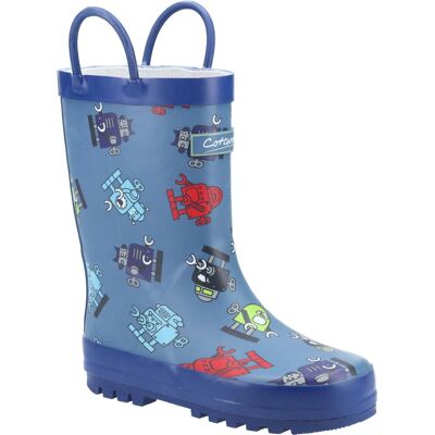 Cotswold Model Puddle Robot Wellington Boots - Child Blue Cotswold Model Puddle Robot Wellington Boots - Child Blue