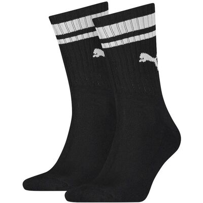 Puma Unisex Heritage Strepen Sokken - Zwart/Multi - Maat 2,5/3/3,5/4/4,5/5 - Sokken Puma Unisex Heritage Strepen Sokken - Zwart/Multi - Maat 2,5/3/3,5/4/4,5/5 - Sokken