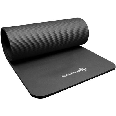Fitness Mad NBR Yoga Mat - Ribbed - 10mm - Black Fitness Mad NBR Yoga Mat - Ribbed - 10mm - Black