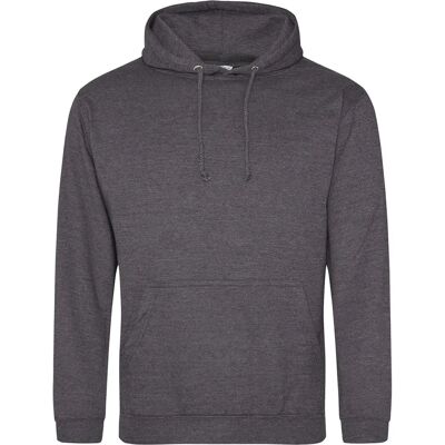 AWDis Unisex College Hooded Sweatshirt - Charcoal - Hooded Sweatshirt AWDis Unisex College Hooded Sweatshirt - Charcoal - Hooded Sweatshirt