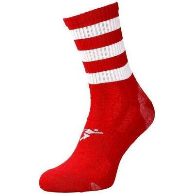 Chaussettes Pro pour enfants à cercles - Mi-mollet - Rouge/Blanc Chaussettes Pro pour enfants à cercles - Mi-mollet - Rouge/Blanc