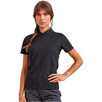 Premier Damen Nachhaltiges Polo-Shirt - Schwarz XS Premier Damen Nachhaltiges Polo-Shirt - Schwarz XS