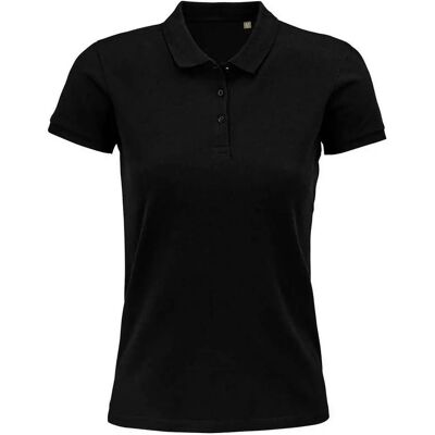 SOLS Womens Organic Polo Shirt - Black - Short Sleeve - Organic Cotton SOLS Womens Organic Polo Shirt - Black - Short Sleeve - Organic Cotton