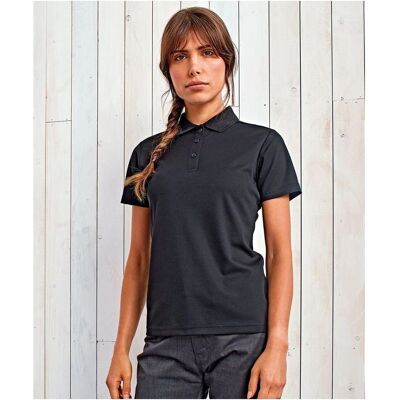 Premier Womens Polo Shirt - Recycled Polyester - Black - Size 2XL - Product Type Premier Womens Polo Shirt - Recycled Polyester - Black - Size 2XL - Product Type