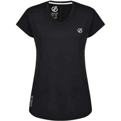 Dare2b Dames Active T-Shirt - Zwart - Snel Droog, Vochtregulerend Dare2b Dames Active T-Shirt - Zwart - Snel Droog, Vochtregulerend